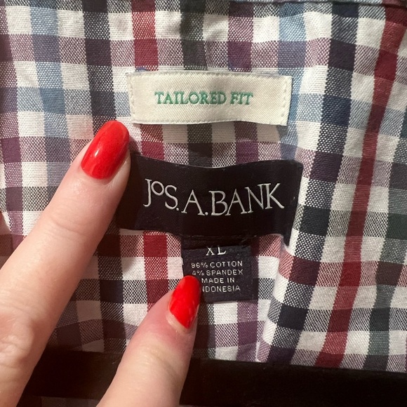 Jos. A. Bank Men’s Plaid Button-Up Shirt, size XL, tailored fit, EUC, casual - Picture 3 of 5